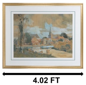 Anton Smeerdijk (1885–1965) Dutch, Oil on Canvas Village Landscape
