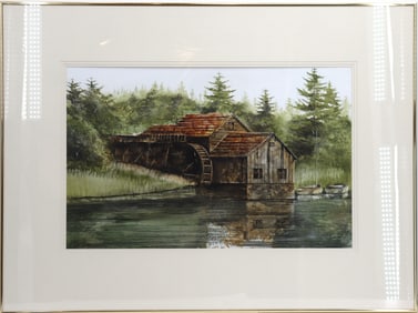 Rick Burger (20th/21st Century) Oil and Watercolor on Canvas Impressionist Landscape