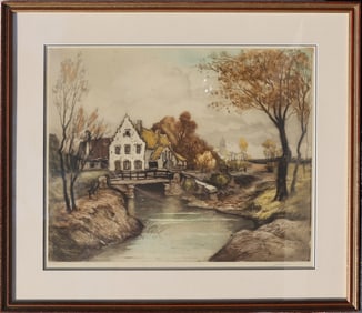 Lucien Dasselborne (1873-1962) French/Belgian, Signed/Numbered Lithograph