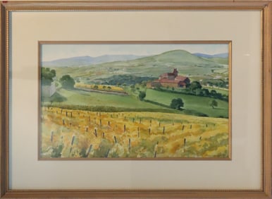 Alan Campbell (Born 1950) American, Watercolor Landscape