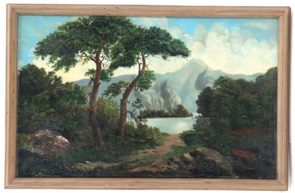 19th Century American, Hudson River School Oil on Canvas Painting