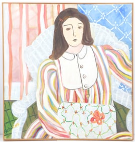 Elke Behrens (20th/21st Century) American, California Oil on Canvas "Party Girl"