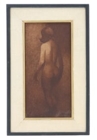 1950's Nude Oil on Canvas Painting