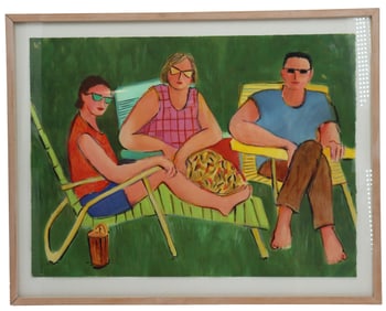 Marilyn Blinkhorn (20th/21st Century) American, Oil on Canvas Family Portrait