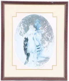 Louis Icart (1888-1950) French, Vintage Framed 1928 "Secrets" Signed