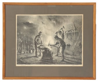 John Alexander Noble (1913–1983) American, Lithograph