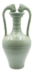 Chinese Amphora Style Celadon Vase