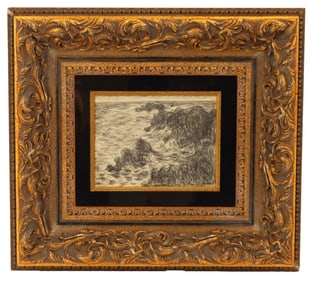 Claude Monet (1840-1926) French, Hand-Tinted Lithograph "Belle-Ile"