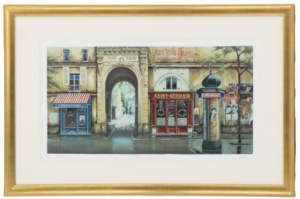 Louis Robichaud (Born 1963) Canadian, Street Scene Signed and Numbered Serigraph