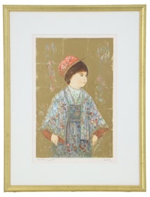 Edna Hibel (1917-2014) American, Signed and Numbered Serigraph on Paper