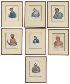 James Otto Lewis (1799-1858) American, (7) Native American Portrait Prints