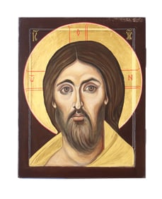 Larisa Sekitova (20th/21st Century) Russian Icon of Christ Pantocrator