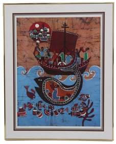 Amos Amit (Born 1945) Israeli, Signed and Numbered Giclee Print "Jonah and the Whale"