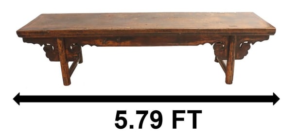 Vintage Asian Wooden Bench