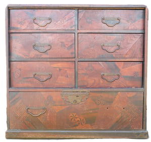 Antique Japanese Inlaid Cabinet