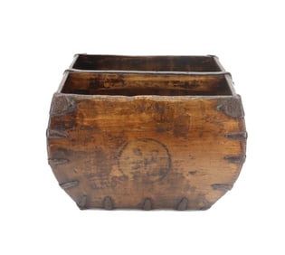Antique Wooden Chinese Rice Measure