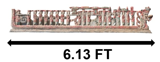 Balinese Procession Relief Carved Polychrome Wall Panel (1 of 11)