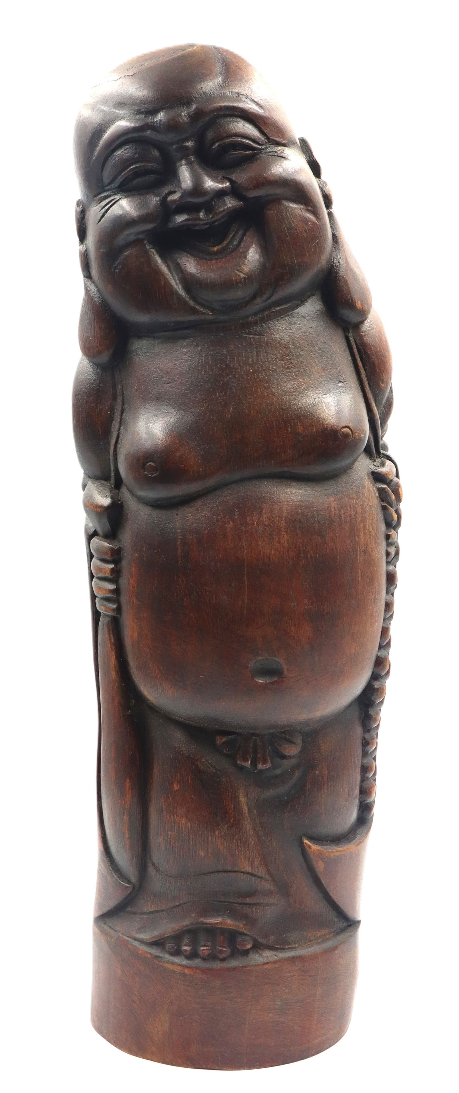 Vintage Chinese Hand Carved Wood Hotei (1 of 17)