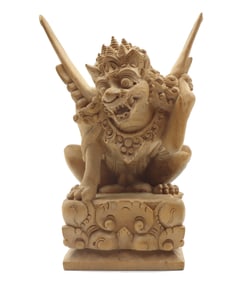 Balinese Carved Wood Garuda Statue