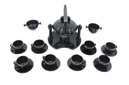 (21) Piece Luigi Colani Zen Stoneware Tea Set