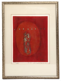 Hiroyuki Tajima (1911–1984) Japanese, Abstract Woodblock Print "Nolo"
