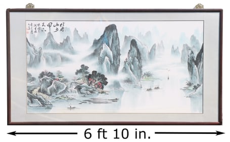 Exquisite Long Chinese Hanging Scroll Shan Shui Painting