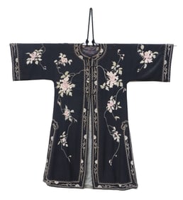 Chinese Embroidered Silk Robe
