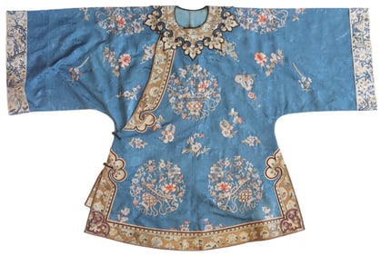 Chinese Qing Dynasty Silk Embroidered Short Lady's Coat