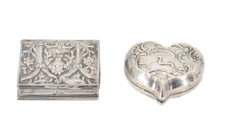 (2) Sterling Silver Pill Boxes - 4.095 ozt