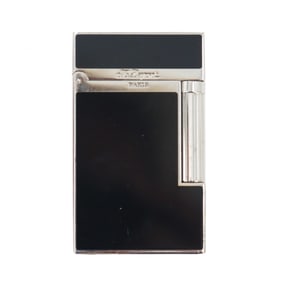St. Dupont Paris Black Chinese Lacquer Palladium Lighter