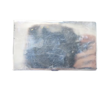 Marked Sterling Silver Business Card Case - 2.020 ozt.