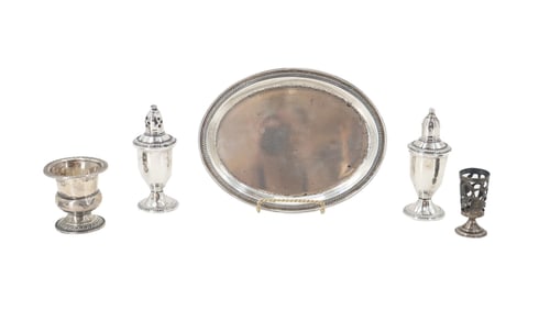 Group of (5) American Sterling Items - 4.995 ozt (Without Salt / Pepper)