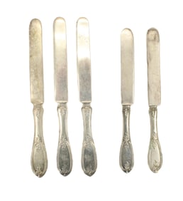 (5) Silver Plated Knives