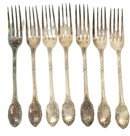 (7) European Silver Plated Forks