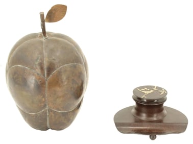 (2) Heintz Art Metal Shop Antique Decorative Pieces
