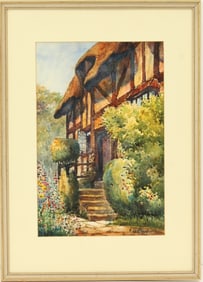 CG Mitchell Watercolor, Anne Hathaway's Cottage