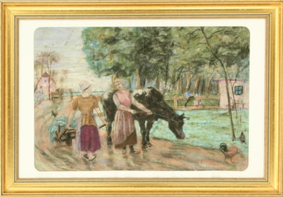 After Max Liebermann (1847-1935) German, Pastel on Paper