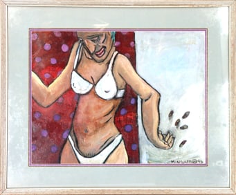 1993 Figural Pastel Signed Mississippi