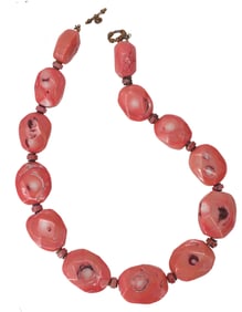 Pink Hardstone Necklace - As Is