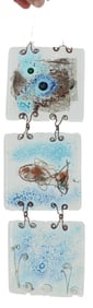 Metal Connected Hanging Fused Art Glass Panels