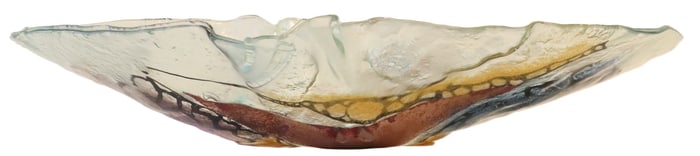 Fused Art Glass Centerpiece Bowl