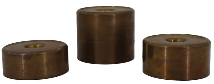 (3) Brass Candleholders