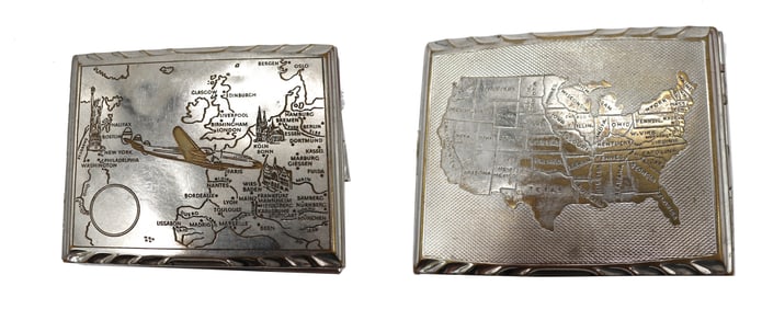 Occupied German / American Metal Cigarette Case