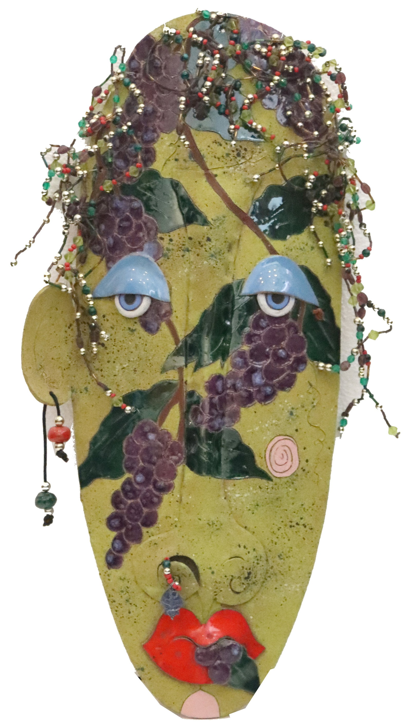 Vintage Enamel and Ceramic Assemblage Folk Art Wall Decor (1 of 15)