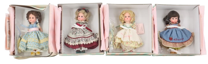 (4) Vinyl Madame Alexander Dolls in Original Boxes with Certificates - AS ARE