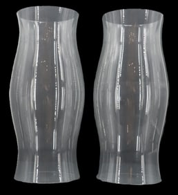 Pair of Hurricane Glass Lamp Covers