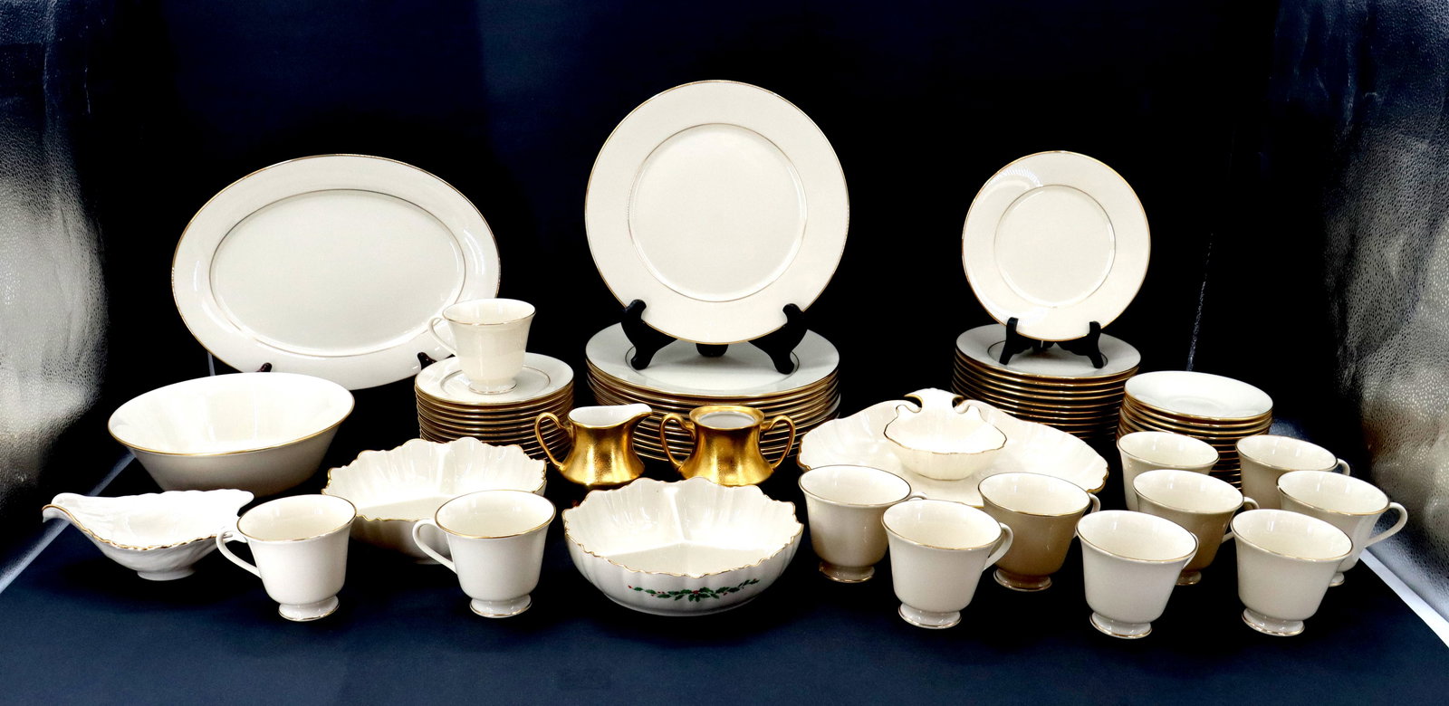 (68) Piece Lenox Hayworth Ivory and Gold Dinner Service Set (1 of 20)