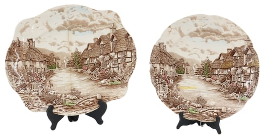 Vintage British Johnson Bros. Olde English Countryside Platter and Plate