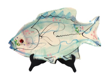 Jim Rice (20th/21st Century) American, Signed Ceramic Fish Plate