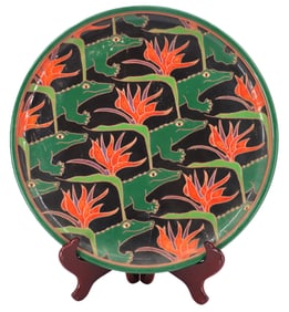 Handmade and Painted Ceramic Decorative Charger